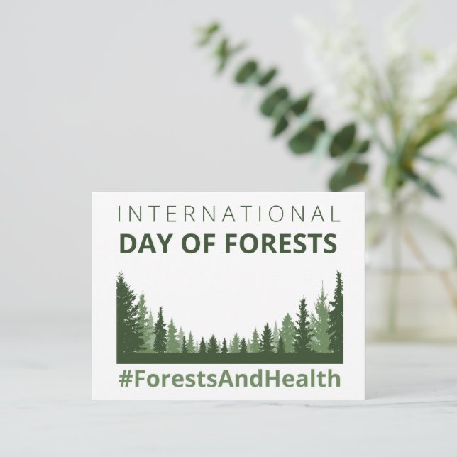Carte Postale Les forêts et la santé Journée internationale des  (Debout devant)