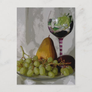 Carte Postale Les Fruits Sur Le Vin