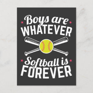 Carte Postale Les Garçons Sont Ce Que Le Softball Est Pour Toujo