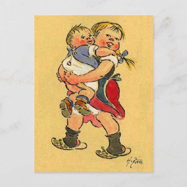 Carte Postale Les garçons sont légers - Zille (Devant)