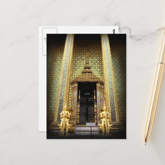 Carte Postale Les Gardiens Du Palais D'Or Thaïlande Photo (Devant/Arrière en situation)
