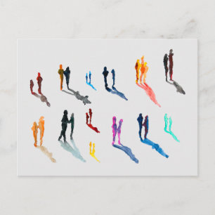 Carte Postale Les gens art aquarelle fine art