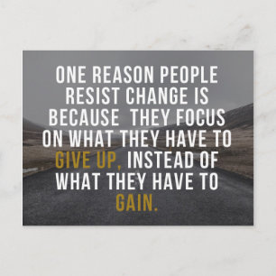 Carte Postale Les gens résistent au devis de modification