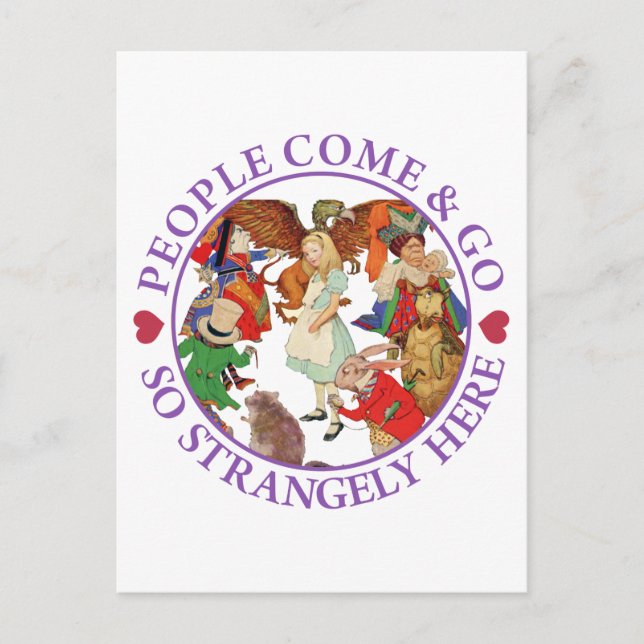 Carte Postale Les gens viennent et vont si bizarrement ici - vio (Devant)