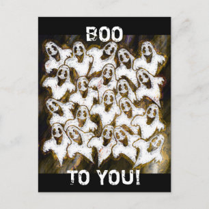 CARTE POSTALE LES GHOSTS DISENT BOO !