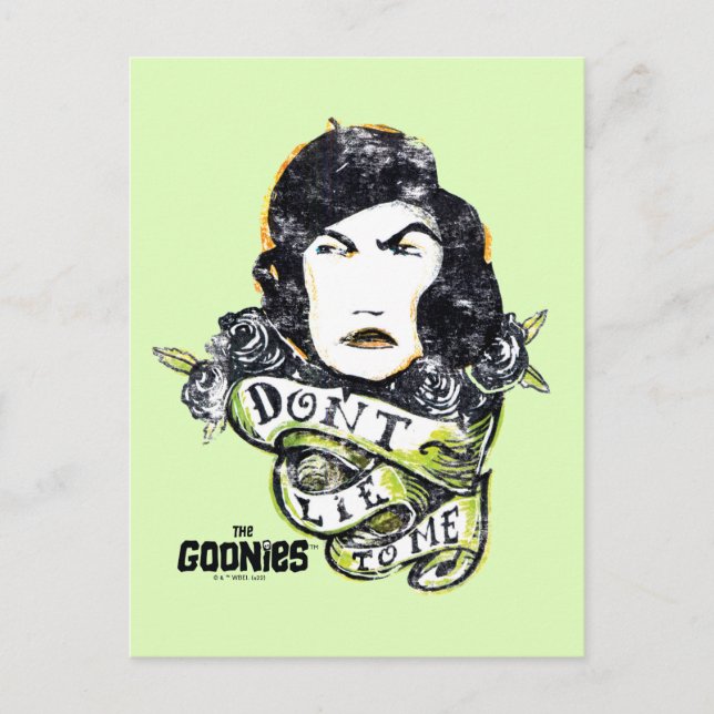 Carte Postale Les Goonies Mama Fratelli "Ne me mens pas" (Devant)