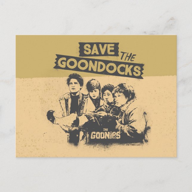 Carte Postale Les Goonies "Sauvez Les Quais De Goon" (Devant)