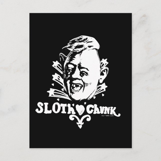 Carte Postale Les Goonies "Sloth ♥ Chunk" (Devant)