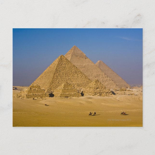 Carte Postale Les grandes pyramides de Gizeh, Egypte (Devant)