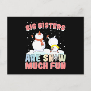 Carte Postale Les grandes soeurs sont la neige beaucoup de plais