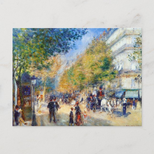 Carte Postale Les Grands Boulevards par Renoir (Devant)