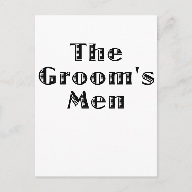 Carte Postale Les Groomsmen (Devant)