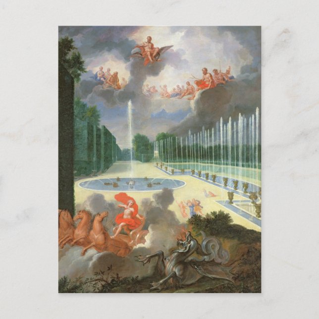 Carte Postale Les Groves de Versailles. Vue du pool de dragons (Devant)