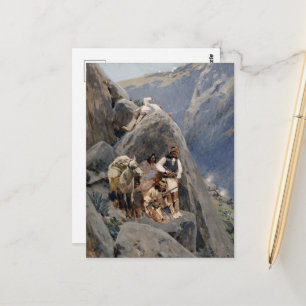 Carte Postale Les guerriers d'Apache : une embuscade sur la cava