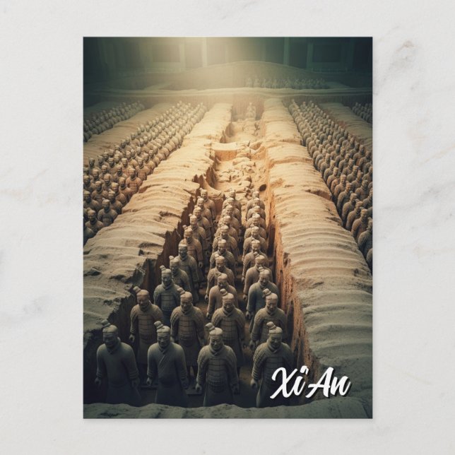 Carte Postale Les guerriers en terre cuite Xi'an Chine Voyage (Devant)