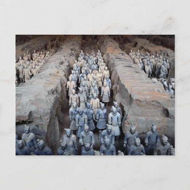 Carte Postale Les guerriers Terra-cotta, Xi'an, Chine (Devant)