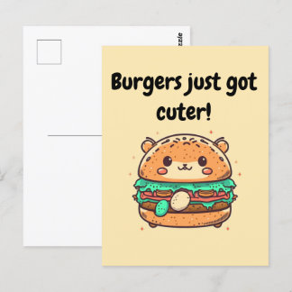 Carte Postale Les hamburgers sont devenus plus mignons ! - Hamst