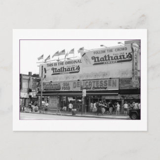 Carte Postale Les hot-dogs de Nathan original (le lapin est.,
