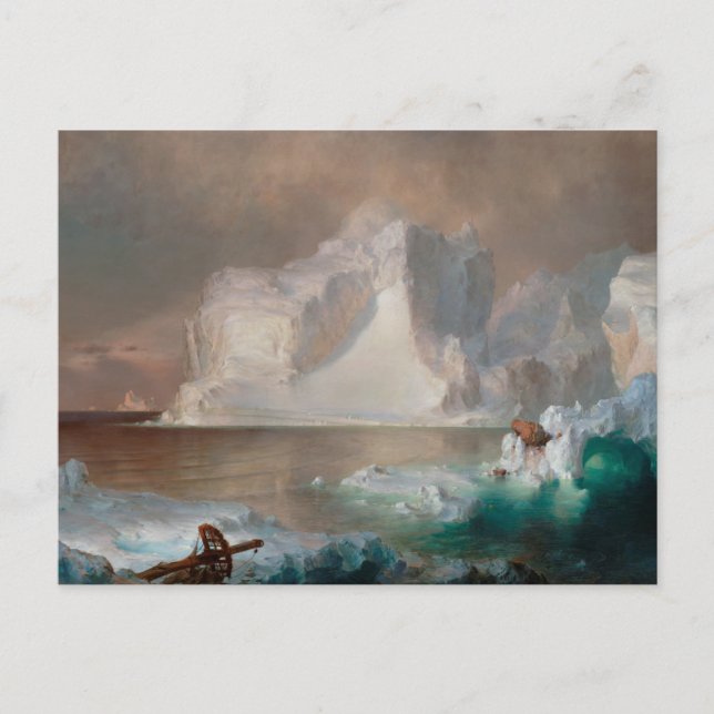 Carte Postale Les icebergs de l'église Frederic Edwin (Devant)