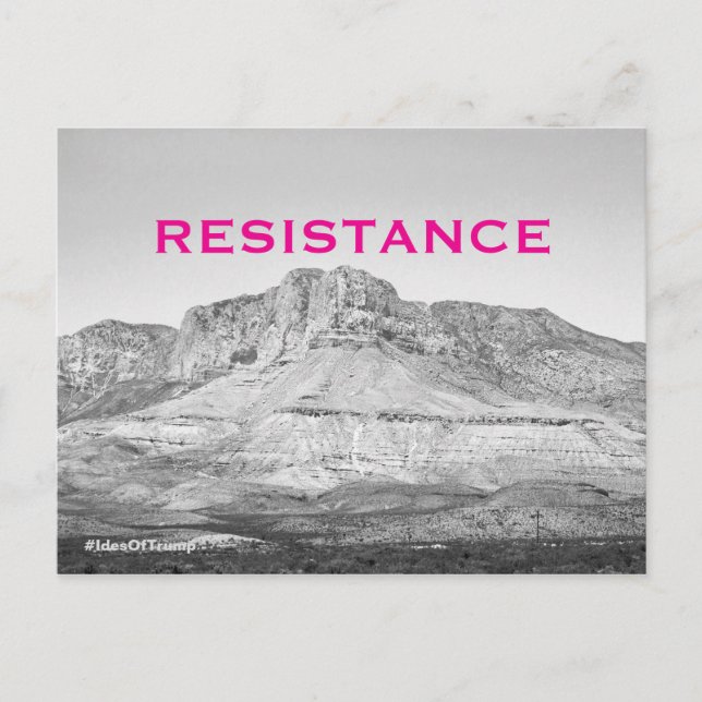 Carte Postale Les idées de la résistance rose de Trump (Devant)