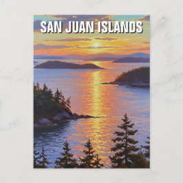 Carte Postale Les îles de San juan à Washington