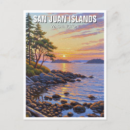 Carte Postale Les îles de San juan à Washington