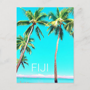 Carte Postale Les îles Fidji voyagent avec les cocotiers tropica