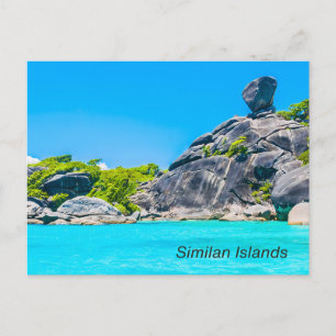 Carte Postale Les îles Similan, Thaïlande Plage avec des rochers