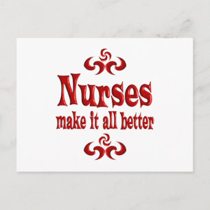 CARTE POSTALE LES INFIRMIÈRES ARRANGENT TOUT
