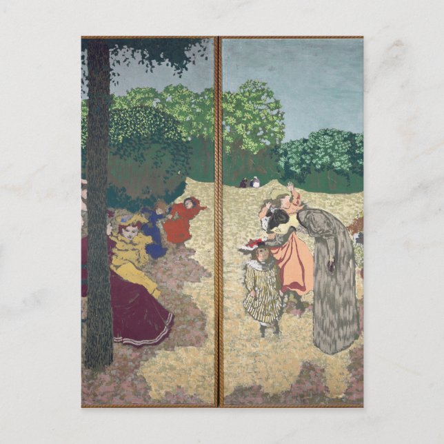 Carte Postale Les jardins publics (Devant)