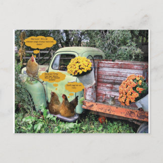 Carte Postale Les jaunes sur toi !