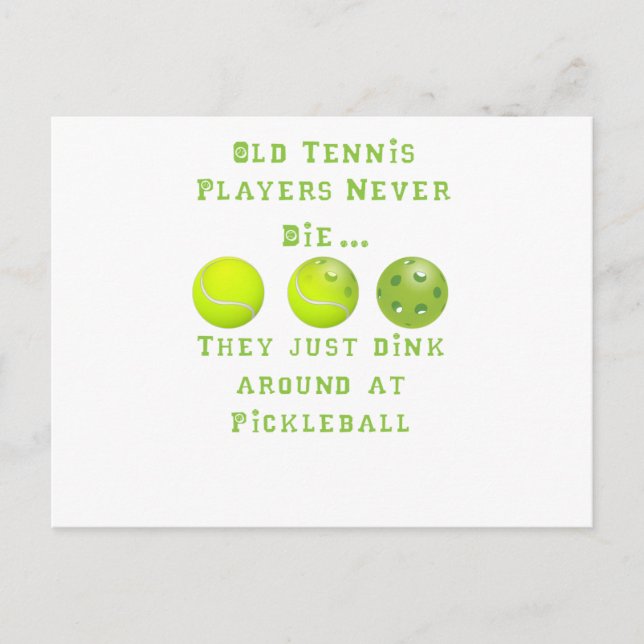 Carte Postale Les Joueurs De Tennis Ne Meurent Jamais... Ils Pic (Devant)
