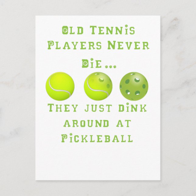 Carte Postale Les Joueurs De Tennis Ne Meurent Jamais... Ils Pic (Devant)