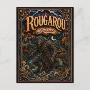 Carte Postale Les Légendes de Rougarou Louisiana Popcut