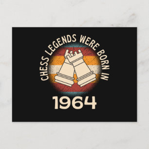 Carte Postale Les légendes du jeu d'échecs sont nées en 1964