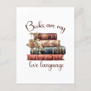 Carte Postale Les livres sont mon langage de l'amour