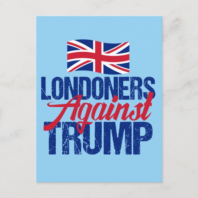 Carte Postale Les Londoniens contre Trump (Devant)