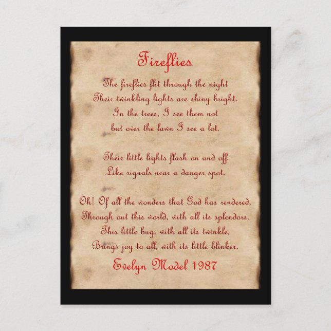 Carte Postale Les lucioles (Devant)