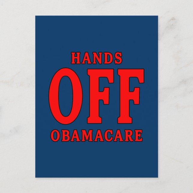 CARTE POSTALE LES MAINS D'OBAMACARE (Devant)