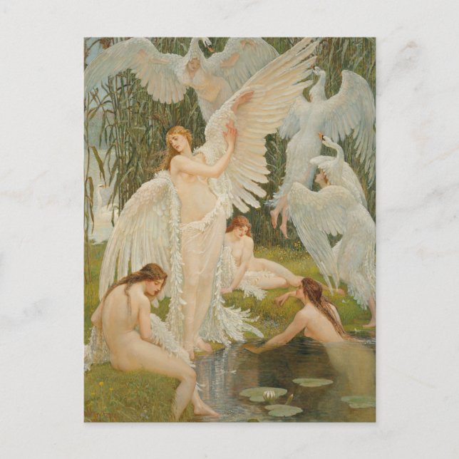 Carte Postale Les Maïs de Swan par Walter Crane (Devant)