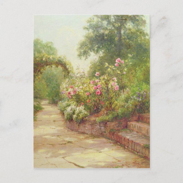 Carte Postale Les marches du jardin (Devant)