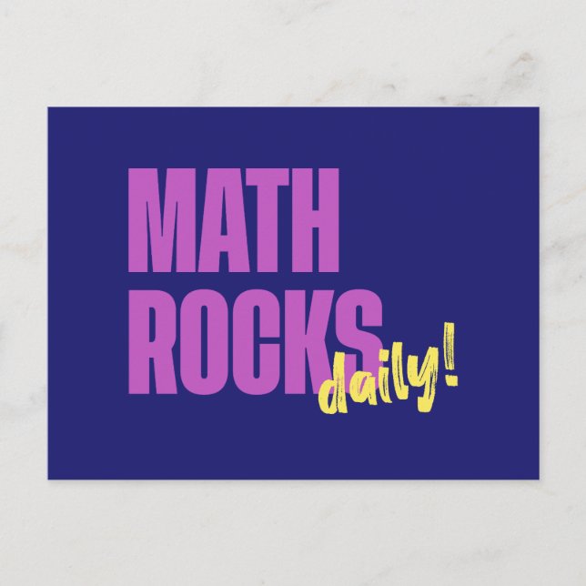 Carte Postale Les maths déchirent au quotidien (Devant)