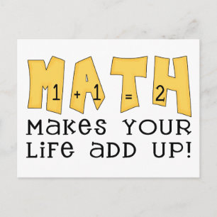 Carte Postale Les maths font de votre vie une réalité