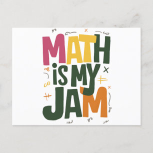 Carte Postale Les maths funky sont mon truc premier jour de rent