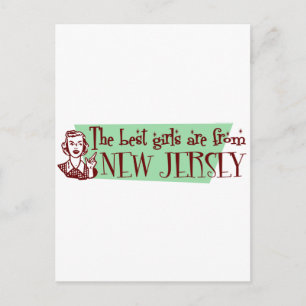 Carte Postale Les meilleures filles sont du New Jersey