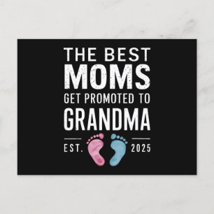 Carte Postale Les meilleures mamans sont promues grand-mère Étab