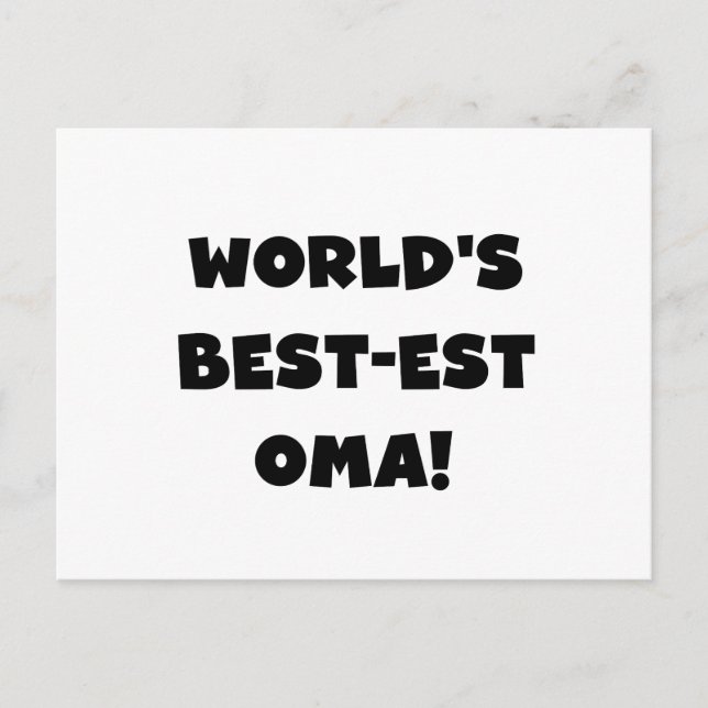 Carte Postale Les meilleurs cadeaux Oma Noir ou Blanc du monde (Devant)