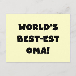 Carte Postale Les meilleurs cadeaux Oma Noir ou Blanc du monde