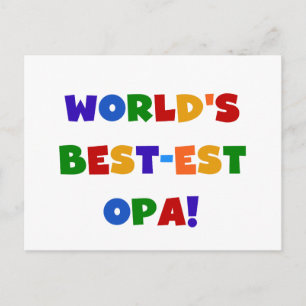 Carte Postale Les meilleurs cadeaux Opa Bright Colors du monde