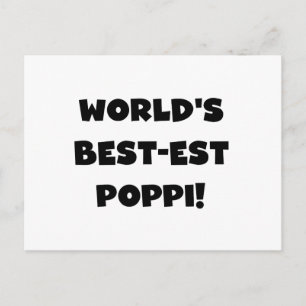 Carte Postale Les meilleurs cadeaux Poppi Black Text du monde